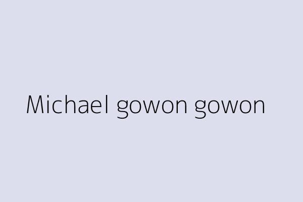 Michael gowon gowon